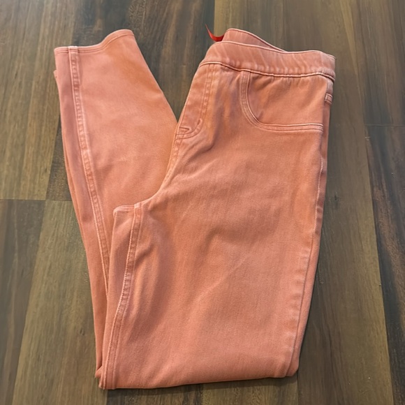 Spanx Jeggings Jean-ish Ankle Leggings Coral Color Size Medium - Picture 11 of 12